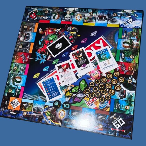 Hasbro Monopoly Gamer Sonic The Hedgehog Edition Board Game - Picture 3 of 5